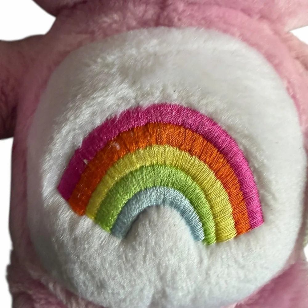 2007 Care Bears Cheer Bear Pink Rainbow Plush - Picture 4 of 7